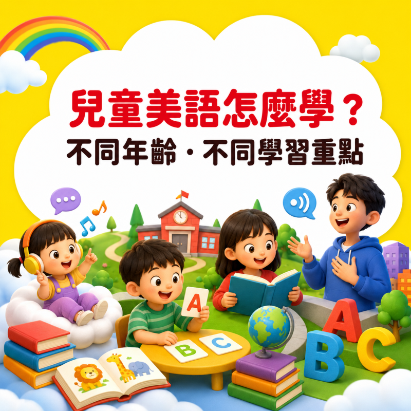 兒童美語怎麼學？不同年齡的英語學習規劃與學習重點一次看懂